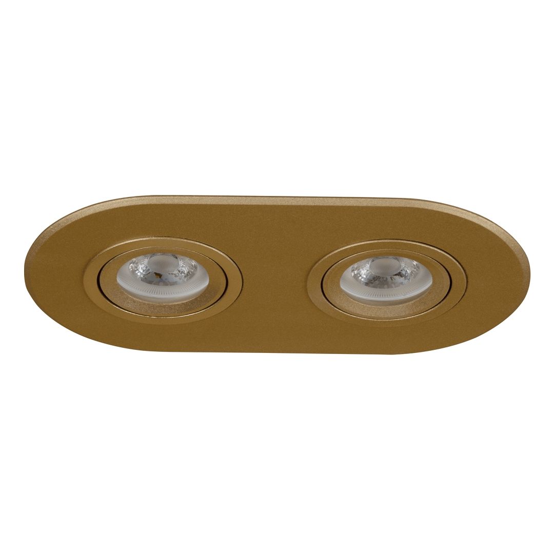 goldX ZE1001-18 Gold Sıva Altı İkili Oval Spot Kasası