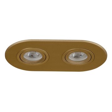 goldX ZE1001-18 Gold Sıva Altı İkili Oval Spot Kasası