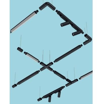 GOYA GY 8061-31 Siyah/Beyaz Kasa 10 Watt 30 cm Hareketli Gövdeli Eklenebilir Silindirik Lineer Sarkıt Armatür