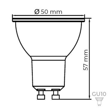 Braytron BA26-60651 6 Watt GU10 Duylu Mercekli Dimli LED Ampul - Ilık Beyaz (4000K)