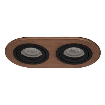goldX ZE808-BE Bakır Eskitme İkili Oval Spot Kasası