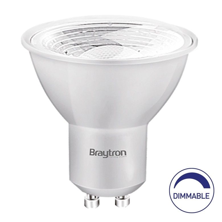 Braytron BA26-60650 6 Watt GU10 Duylu Mercekli Dimli LED Ampul - Gün Işığı (3000K)