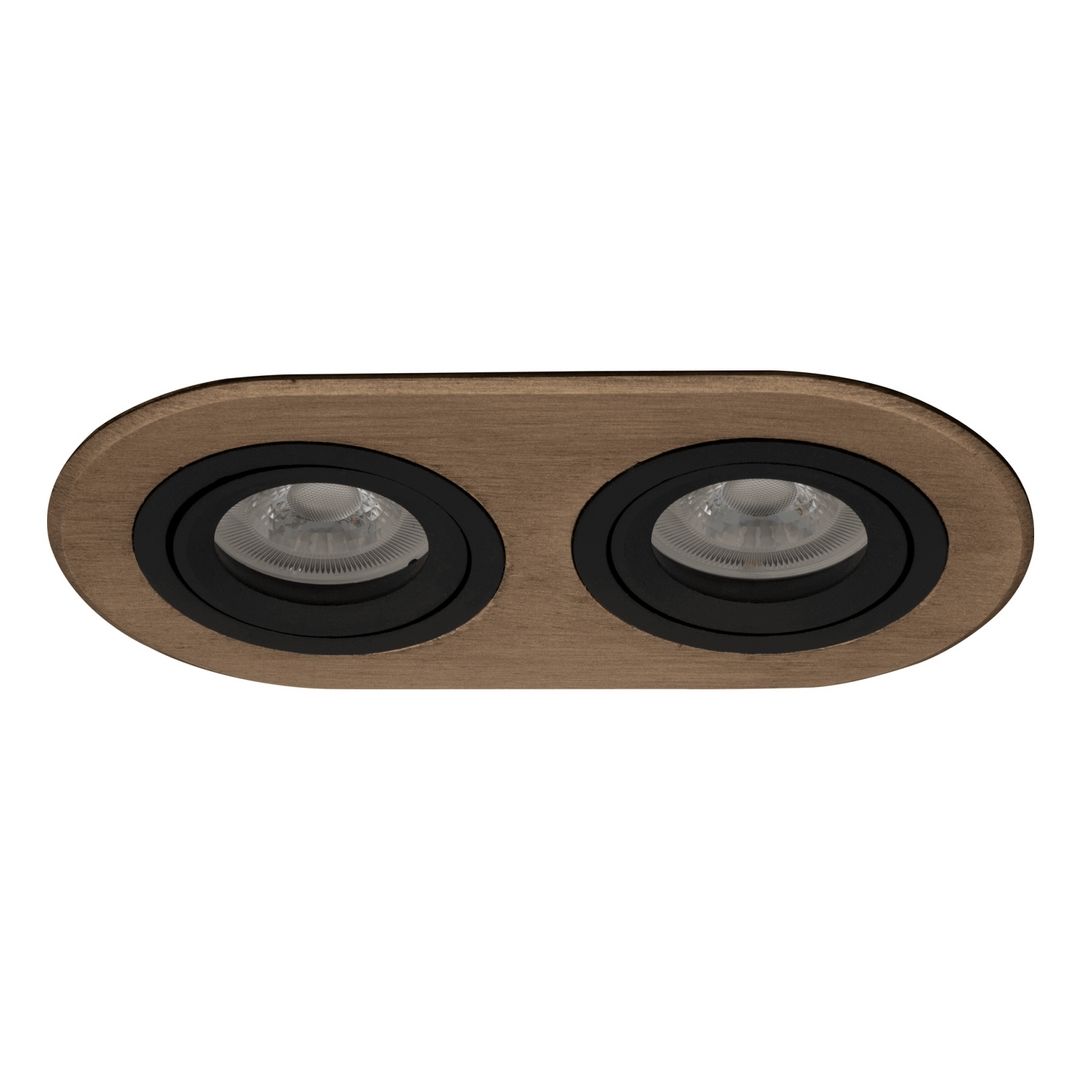 goldX ZE808-BRE Bronz Eskitme İkili Oval Spot Kasası