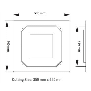 ACK AT38-09030 90 Watt LED Kanopi Armatür - Beyaz Işık (6500K) - [OSRAM/NICHIA LED - OSRAM/PHILIPS Driver] - IP40