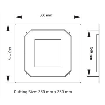 ACK AT38-09010 90 Watt LED Kanopi Armatür - Ilık Beyaz (4000K) - [OSRAM/NICHIA LED - OSRAM/PHILIPS Driver] - IP40