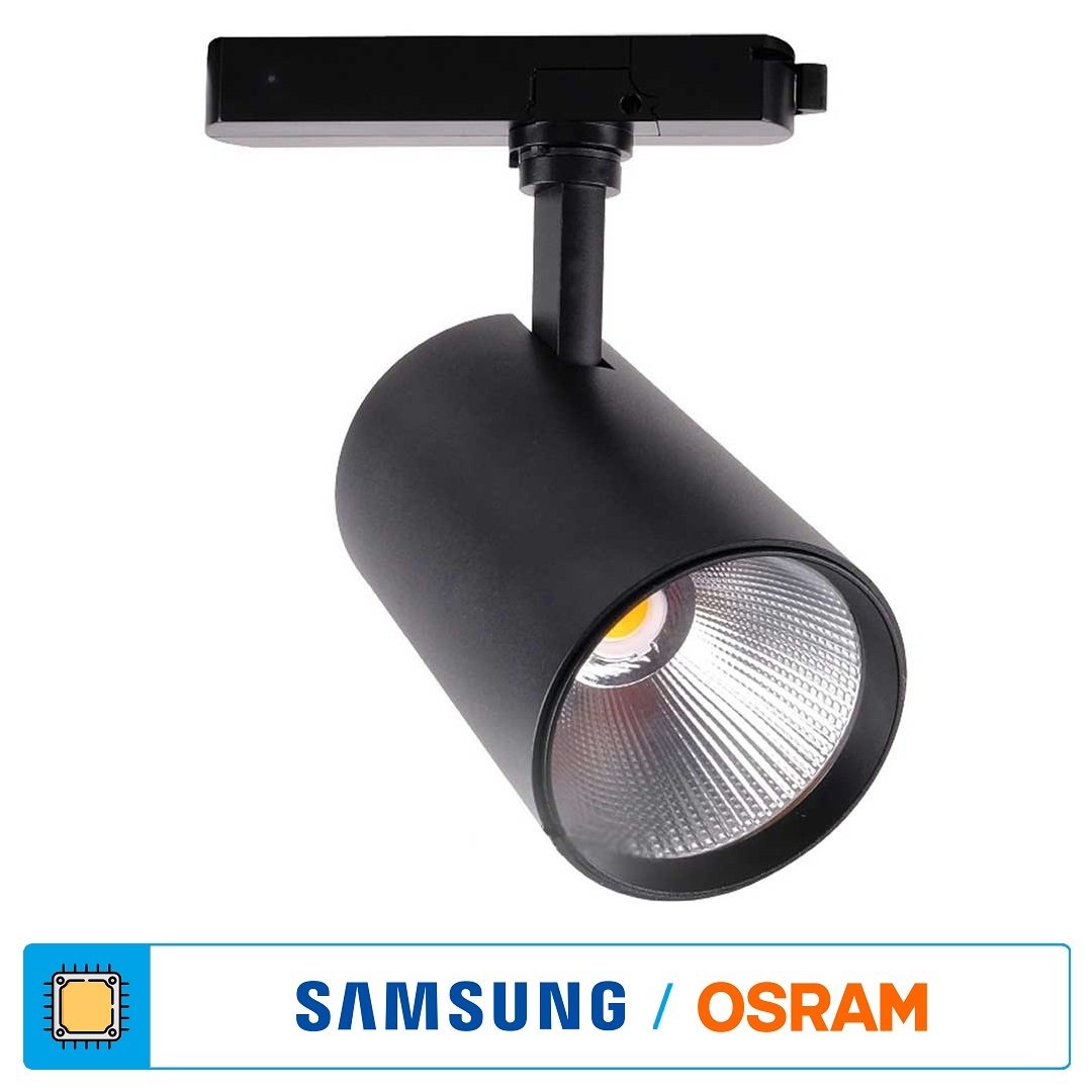 ACK AD30-01501 24-41 Watt Siyah Gövde OSRAM LED Ray Spot - Gün Işığı (3000K)