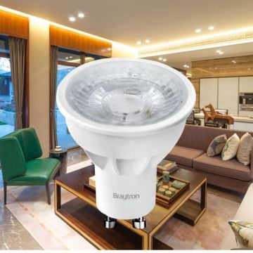 Braytron BA25-00453 4.5 Watt GU10 Duylu Mercekli LED Ampul - Beyaz Işık (6500K)