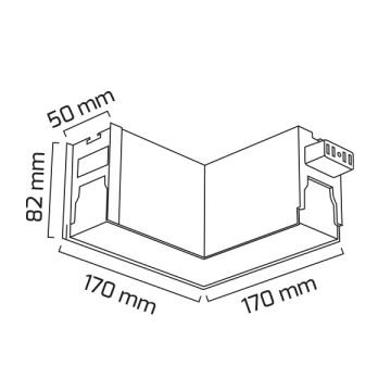 GOYA GY 8057-17+17 Siyah/Beyaz Kasa 12 Watt Köşe Lineer Armatür