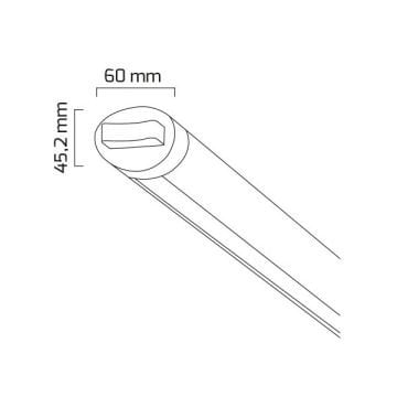 GOYA GY 8070-34 Siyah/Beyaz Kasa 9 Watt 34 cm Lineer Sarkıt Avize