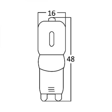 Braytron BA29-00390 2.5 Watt G9 Duylu Dimli LED Ampul - Gün Işığı (3000K)