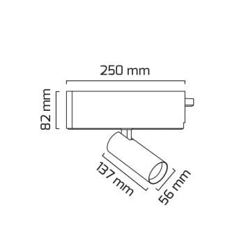 GOYA GY 8058-25 Siyah/Beyaz Kasa 14 Watt Eklenebilir Modüler Ray Spot (SAMSUNG/OSRAM LED)