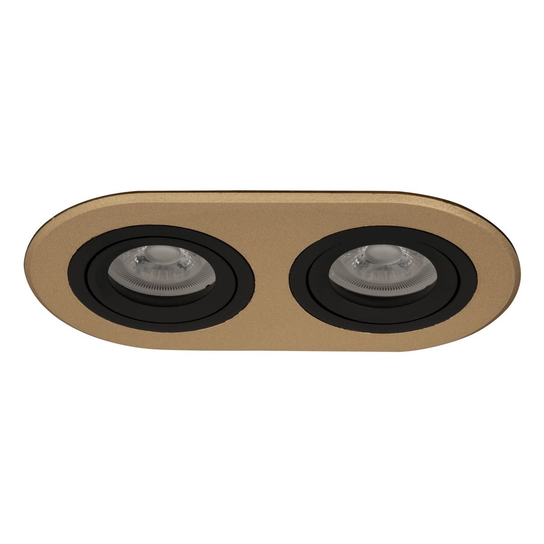 goldX ZE808-G Gold İkili Oval Spot Kasası