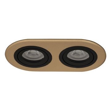goldX ZE808-G Gold İkili Oval Spot Kasası