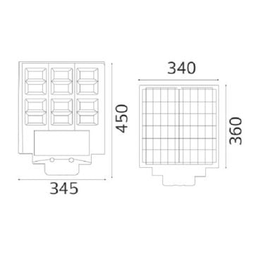 HOROZ 074-009-0600 600 Watt Solar Sokak Armatürü - Beyaz Işık (6400K)