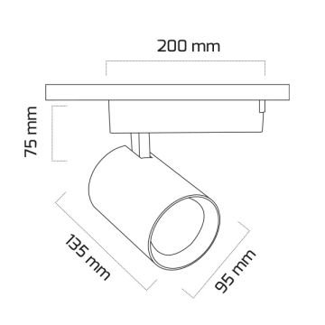 GOYA GY 3615 Siyah/Beyaz Kasa 36 Watt LED Ray Spot