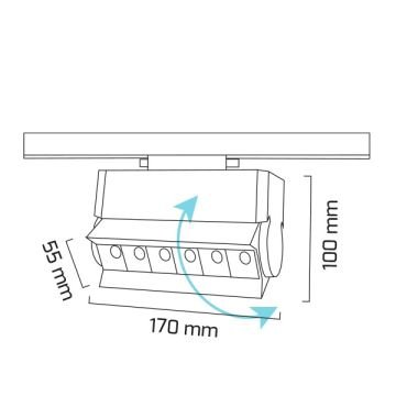 GOYA GY 3655-10 Siyah/Beyaz Kasa 10 Watt LED Ray Spot