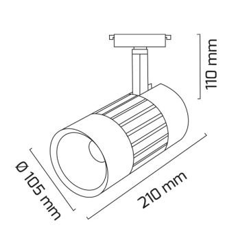 GOYA GY 3617 Siyah/Beyaz Kasa 36 Watt LED Ray Spot