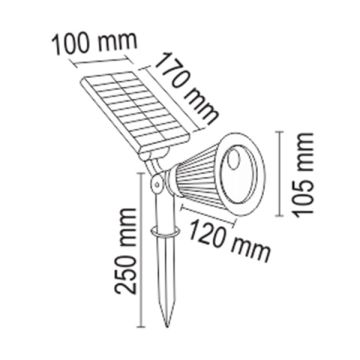 HELIOS HS 4003 15 Watt Solar Çim Armatürü