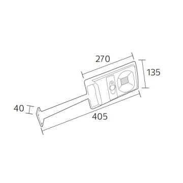 HOROZ 074-010-0010 10 Watt Solar Sokak Armatürü - Beyaz Işık (6400K)