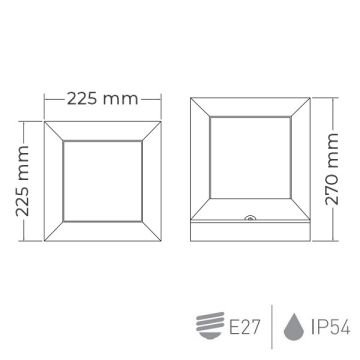 DÜNYA LED HS2933 Siyah Set Üstü Aplik (PC Kasa)