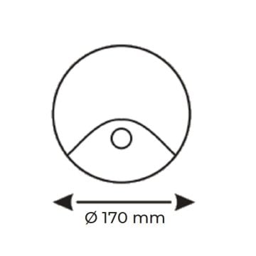 HELIOS HS 5873 18 Watt Sensörlü Siyah LED Aplik - Ilık Beyaz (4000K) - PC Gövde