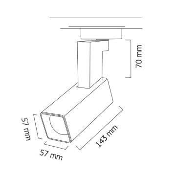 GOYA GY 3640 Siyah/Beyaz Kasa 14 Watt Dimli LED Ray Spot