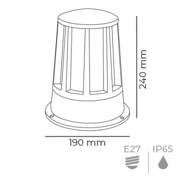 DÜNYA LED HS2935 Kafesli Beyaz Set Üstü Aplik (PC Kasa)