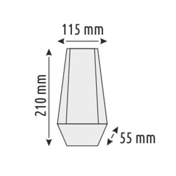 HELIOS HS 5872 2x3 Watt Siyah Çift Yönlü Dış Mekan LED Aplik - Gün Işığı (3200K) - Metal Gövde