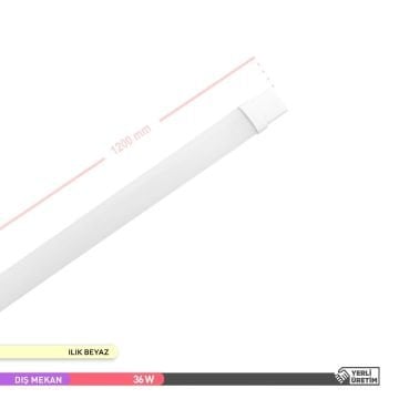 ACK AT02-01210 36 Watt 120 cm NemliyerLED Etanj Armatür - Ilık Beyaz (4000K) - IP65