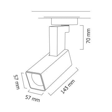 GOYA GY 3640 Siyah/Beyaz Kasa 14 Watt LED Ray Spot