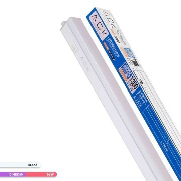 ACK AN10-01430 14 Watt 120 cm T5 LED Bant Armatür - Beyaz Işık (6500K)