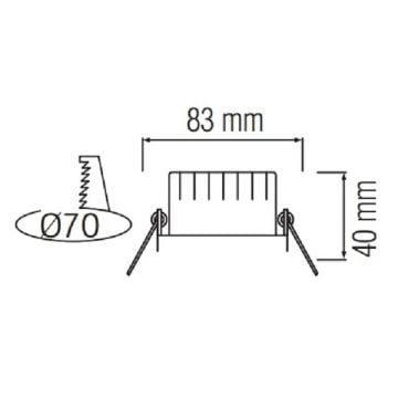 HOROZ 016-009-0005 5 Watt Sıva Altı Mat Krom Yuvarlak LED Spot (PC Kasa)