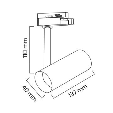 GOYA GY 3642 Siyah/Beyaz Kasa 7 Watt LED Ray Spot