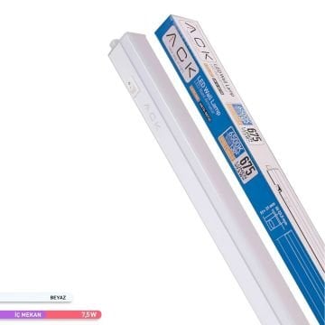 ACK AN10-00730 7.5 Watt 60 cm T5 LED Bant Armatür - Beyaz Işık (6500K)