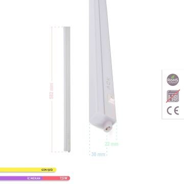 ACK AN10-00700 4 Watt 30 cm T5 LED Bant Armatür - Gün Işığı (3000K)