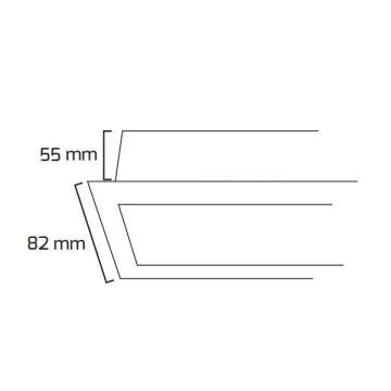 GOYA GY 8021-180 Siyah/Beyaz Kasa 51 Watt 182 cm Sıva Altı Lineer Armatür
