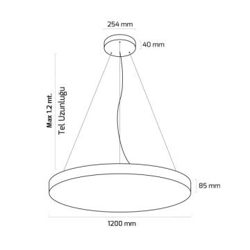 GOYA GY 8113-120 Siyah/Beyaz Kasa 153 Watt 120 cm Davul Sıva Üstü Lineer Armatür