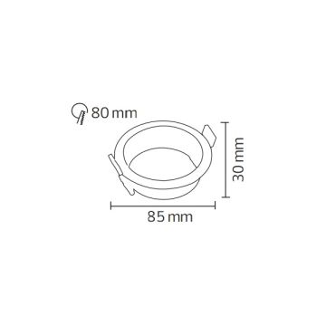 HOROZ 015-048-0001 Sıva Altı Beyaz Yuvarlak Spot Kasası (Metal)