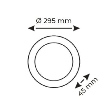 HELIOS HS 5881 18 Watt 30 cm Sensörlü LED Glop Armatür - Beyaz Işık (6400K)