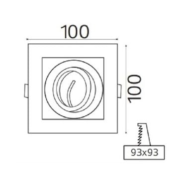 HOROZ 015-048-0002 Sıva Altı Beyaz Kare Spot Kasası (Metal)