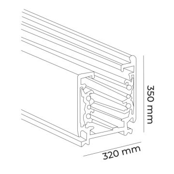 MOLLED MOL441 1 Metre Siyah/Beyaz Dimli Trifaze Ray