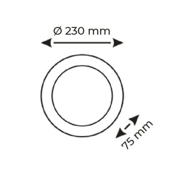 HELIOS 5826-B 20 Watt Beyaz LED Glop Armatür - Beyaz Işık (6400K)