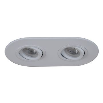 goldX ZE1001-03 Beyaz Sıva Altı İkili Oval Spot Kasası