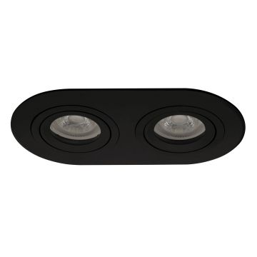 goldX ZE808-BK Siyah İkili Oval Spot Kasası