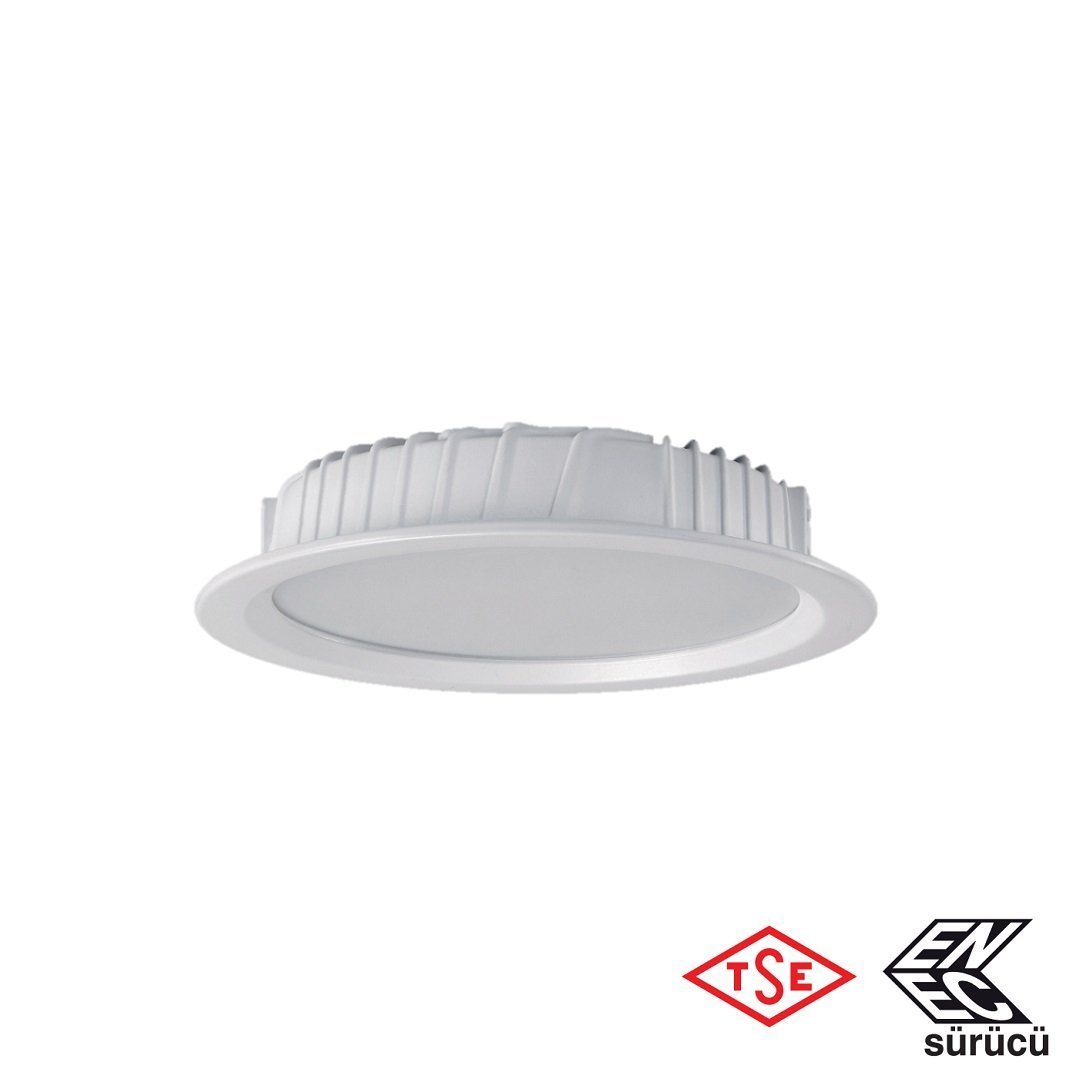 inoled 3704-03 12 Watt TSE Sertifikalı Sıva Altı Downlight Armatür - Ilık Beyaz (4000K)