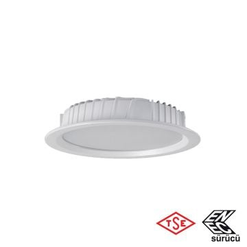 inoled 3704-03 12 Watt TSE Sertifikalı Sıva Altı Downlight Armatür - Ilık Beyaz (4000K)