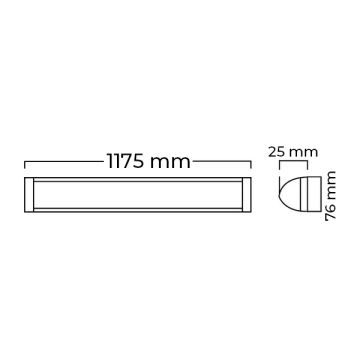 Braytron BN18-01200 36 Watt 120 cm LED Bant Armatür - Gün Işığı (3000K)