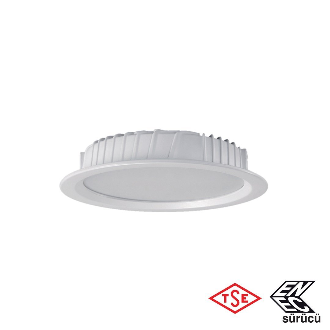 inoled 3704-02 12 Watt TSE Sertifikalı Sıva Altı Downlight Armatür - Gün Işığı (3000K)