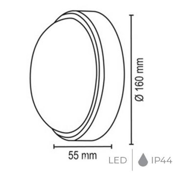 FORLIFE FL-1810 B 15 Watt Beyaz LED Glop Armatür - Beyaz Işık (6500K)