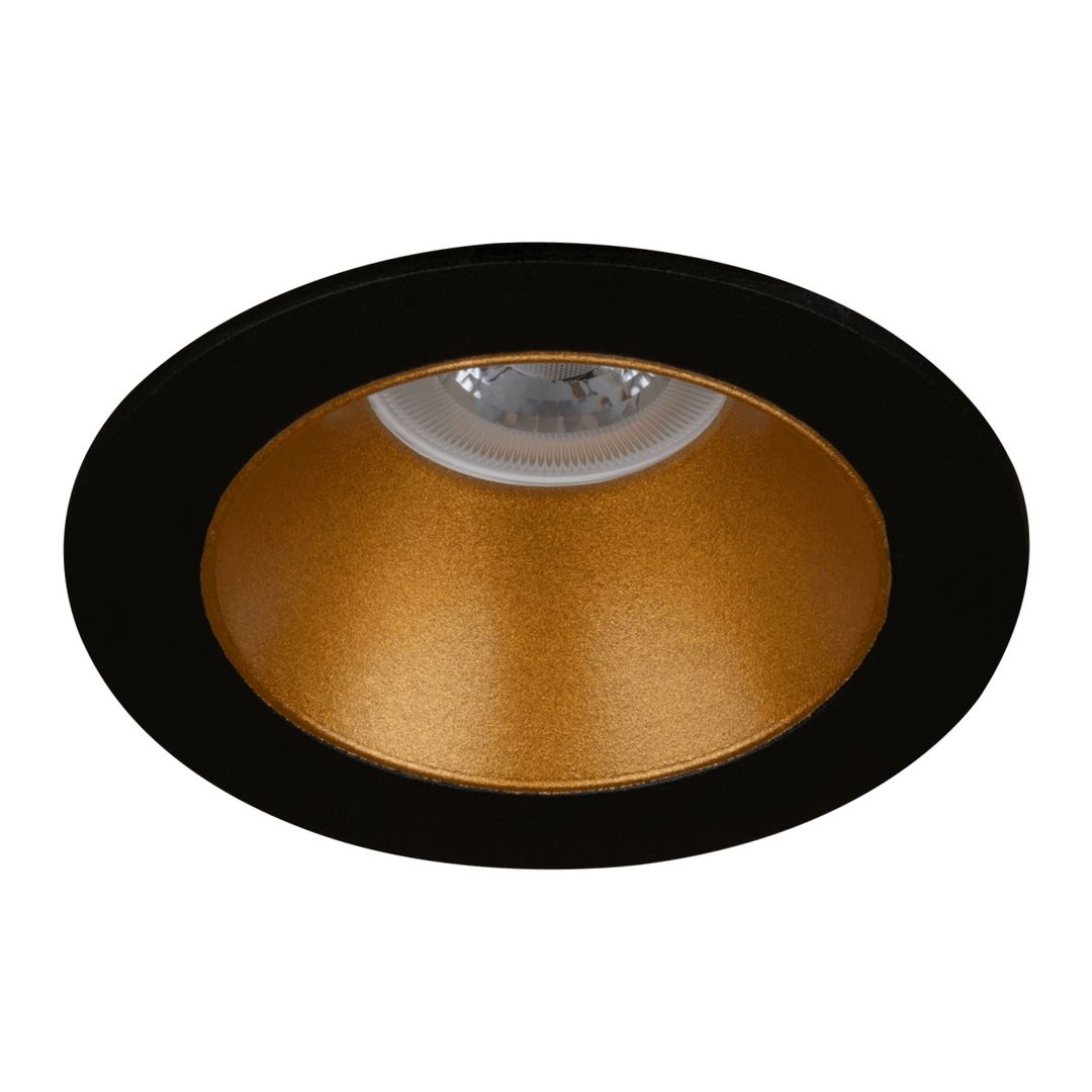 goldX ZE708-BK-G 12 Watt Sıva Altı Siyah-Gold Yuvarlak LED Spot (SAMSUNG LED & EAGLERISE Driver)